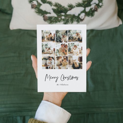 Modern Collage Family Photo  Merry Christmas