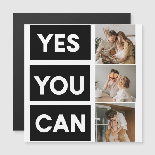 Modern Collage Family Photo & Motivation Quote (Front/Back)