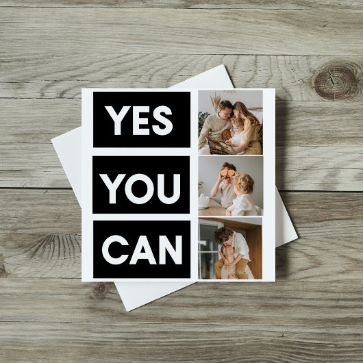 Modern Collage Family Photo & Motivation Quote