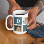 Modern Collage Fathers Photo & Green Daddy Gifts Coffee Mug<br><div class="desc">A modern collage fathers photo is a personalized gift that combines multiple photos of a father or father figure in a creative and stylish manner. It involves selecting several meaningful pictures and arranging them in a collage format, often with overlapping or grid-like designs. The photos can feature different moments or...</div>