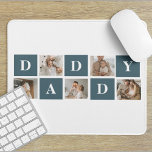 Modern Collage Fathers Photo & Green Daddy Gifts Mouse Pad<br><div class="desc">A modern collage fathers photo is a personalized gift that combines multiple photos of a father or father figure in a creative and stylish manner. It involves selecting several meaningful pictures and arranging them in a collage format, often with overlapping or grid-like designs. The photos can feature different moments or...</div>