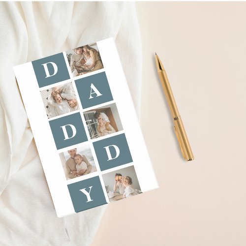 Modern Collage Fathers Photo  Green Daddy Gifts Post_it Notes