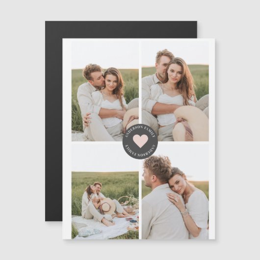 Modern Collage Personalized Family Photo Gift (Front/Back)