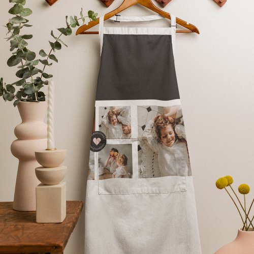 Modern Collage Personalized Family Photo Gift Apron
