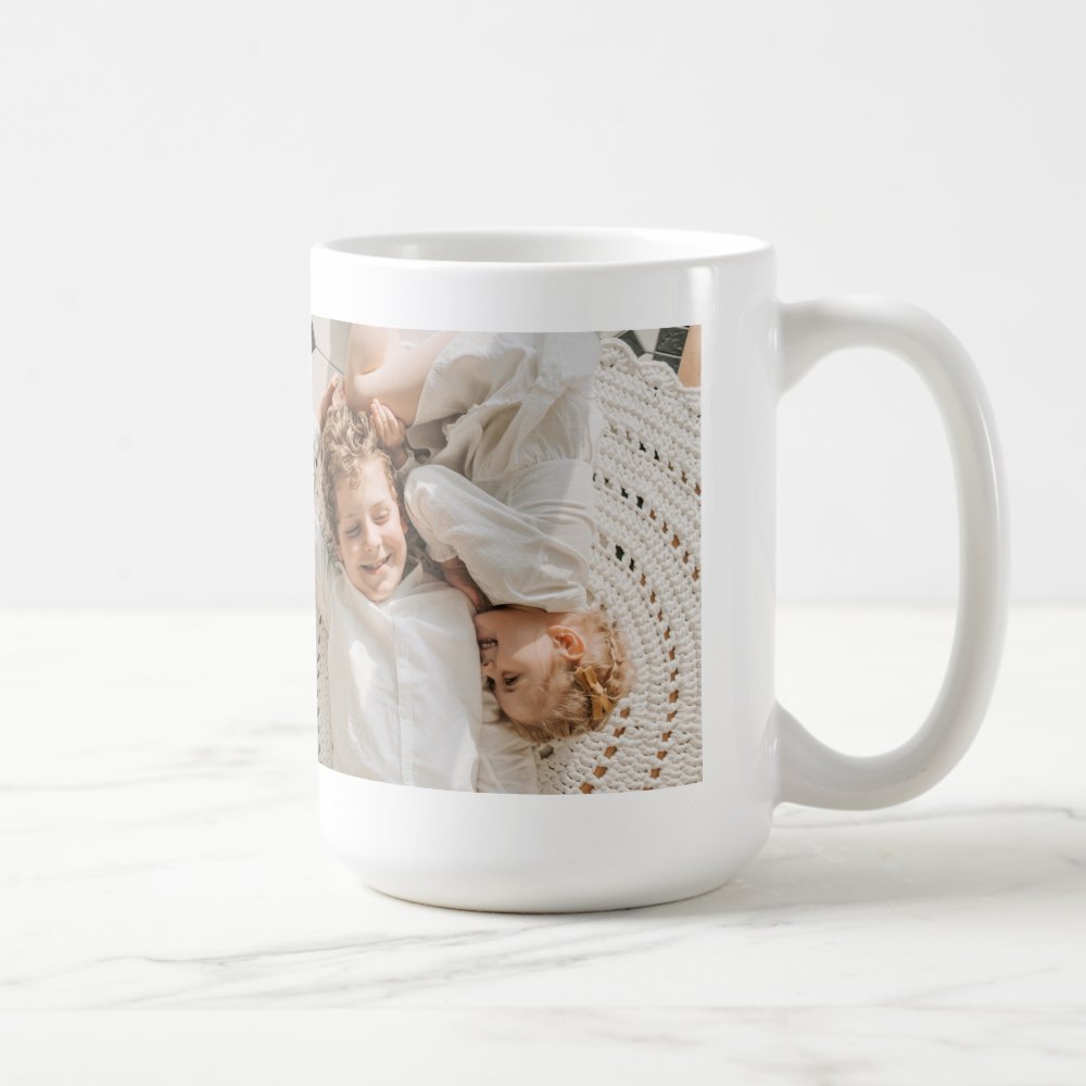 Modern Collage Personalized Family Photo Gift Coffee Mug