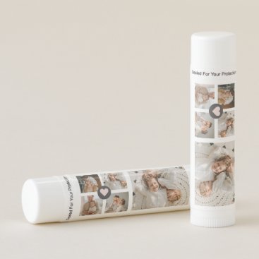 Modern Collage Personalized Family Photo Gift Lip Balm