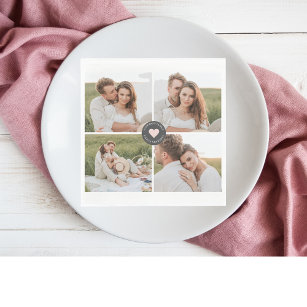 Modern Collage Personalized Family Photo Gift Napkins