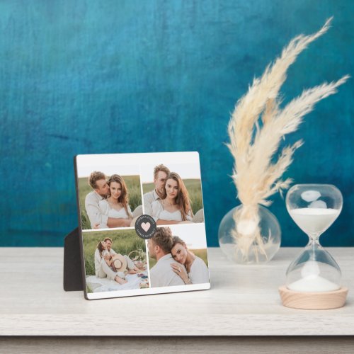 Modern Collage Personalized Family Photo Gift Plaque