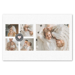 Modern Collage Personalized Family Photo Gift Tissue Paper