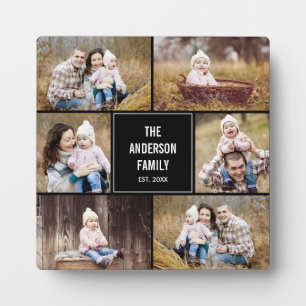 Modern Collage Personalized Plaque with Easel