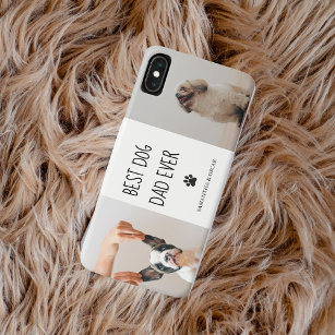 Modern Collage Photo Best Dad Dog Ever iPhone XS Max Case