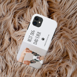 Modern Collage Photo Best Dad Dog Ever iPhone 11 Case