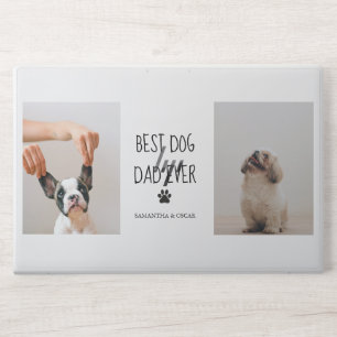 Modern Collage Photo Best Dad Dog Ever HP Laptop Skin