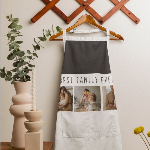Modern Collage Photo  Best Family Ever Best Gift Apron