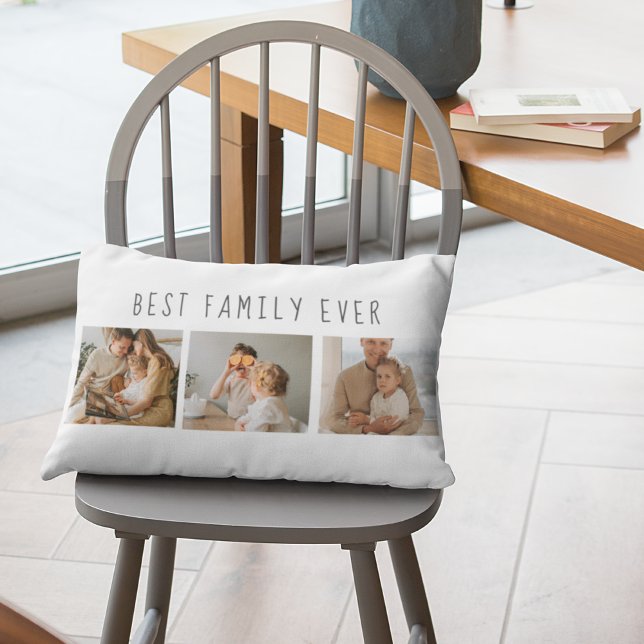 Modern Collage Photo & Best Family Ever Best Gift Lumbar Pillow (Creator Uploaded)