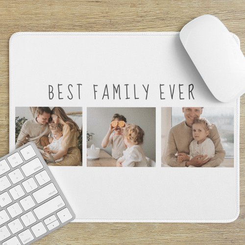 Modern Collage Photo  Best Family Ever Best Gift Mouse Pad