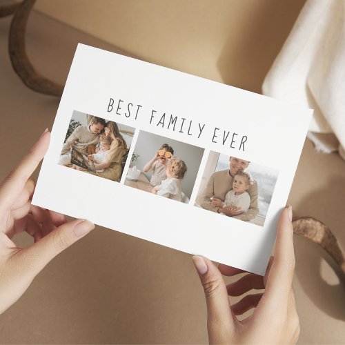 Modern Collage Photo  Best Family Ever Best Gift Postcard