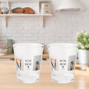Modern Collage Photo Best Mom Dog Ever  Shot Glass