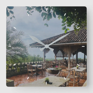 Modern Collage Photo Best Mom Ever Birthday Gift  Square Wall Clock