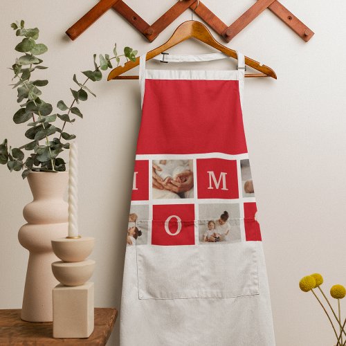 Modern Collage Photo   Best Mom Ever Gift Apron