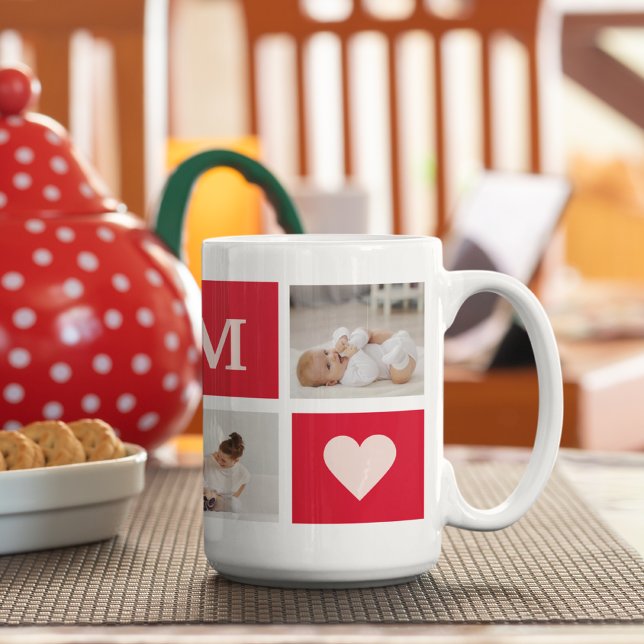 Modern Collage Photo &  Best Mom Ever Gift Coffee Mug (Creator Uploaded)