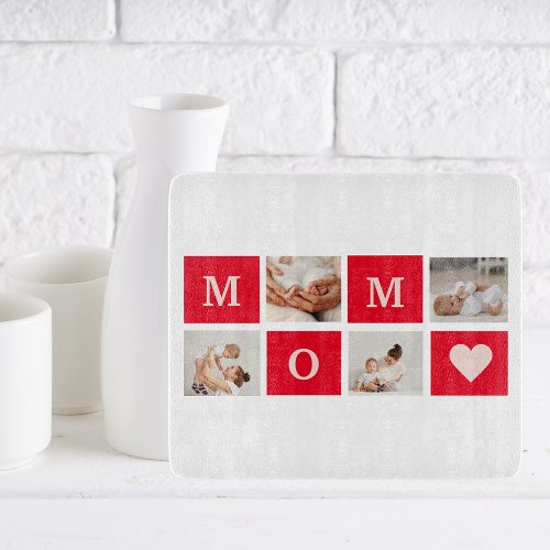 Modern Collage Photo  Best Mom Ever Gift Cutting Board