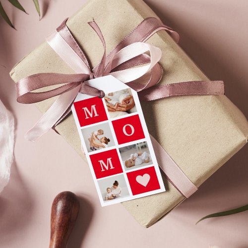 Modern Collage Photo   Best Mom Ever Gift Gift Tags