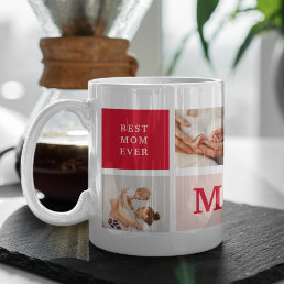 Modern Collage Photo &amp; Best Mom Ever Gift Mug
