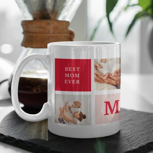 Modern Collage Photo  Best Mom Ever Gift Mug