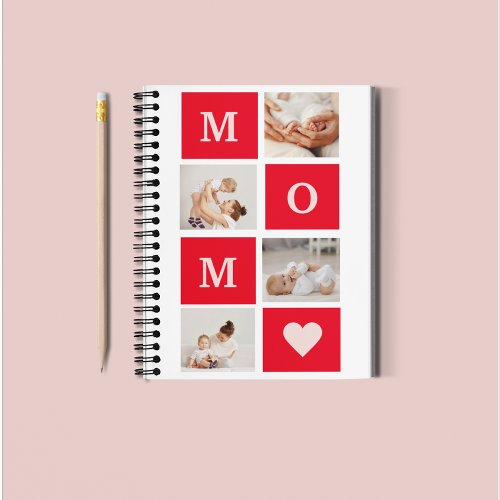 Modern Collage Photo  Best Mom Ever Gift Notebook