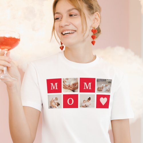 Modern Collage Photo   Best Mom Ever Gift T_Shirt