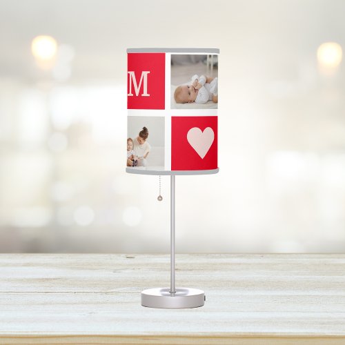Modern Collage Photo   Best Mom Ever Gift Table Lamp