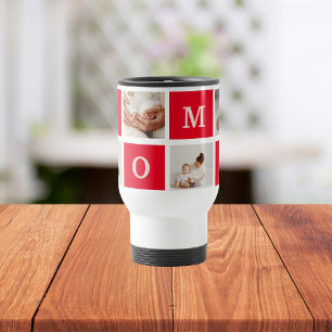 Modern Collage Photo & Best Mom Ever Gift Travel Mug