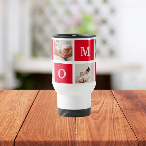 Modern Collage Photo   Best Mom Ever Gift Travel Mug