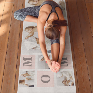 Modern Collage Photo Best Mom Ever Pink Gift Yoga Mat