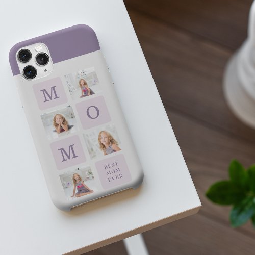 Modern Collage Photo Best Mom Ever Purple Gift iPhone 11Pro Max Case