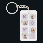 Modern Collage Photo Best Mom Ever Purple Gift Keychain<br><div class="desc">Modern Collage Photo Best Mom Ever Purple Gift. Best Personalized Gift For Mothers day,  Woman's day or Mom Birthday.  Surprise Mom With a Gift That’s As Amazing As She Is.</div>