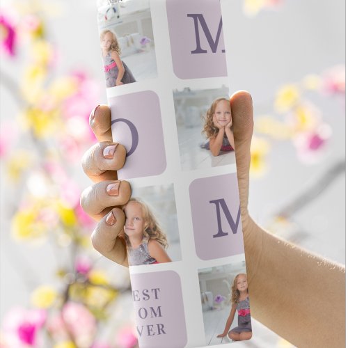 Modern Collage Photo Best Mom Ever Purple Gift Thermal Tumbler