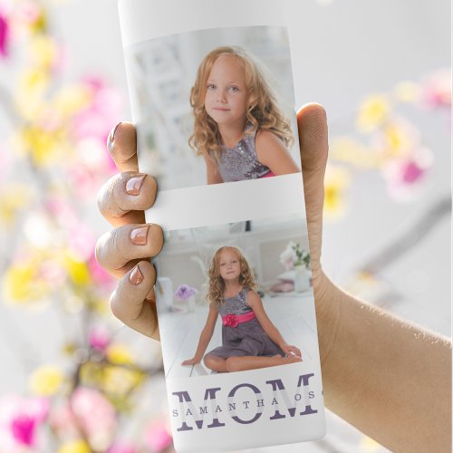 Modern Collage Photo Best Mom Ever Purple Gift  Thermal Tumbler