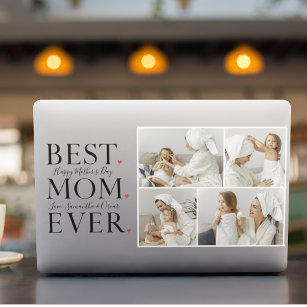 Modern Collage Photo Best Mom Happy Mothers Day HP Laptop Skin