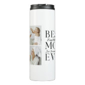 Modern Collage Photo Best Mom Happy Mothers Day Thermal Tumbler (Back)