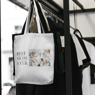Modern Collage Photo Best Mom Happy Mothers Day Tote Bag