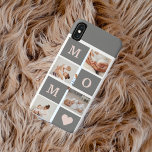 Modern Collage Photo Best Mom  Pink & Grey Gift iPhone XS Max Case<br><div class="desc">This modern collage photo frame makes for the perfect gift for a special mom in your life. The frame is designed with a pink and grey color scheme, giving it a stylish and contemporary look that is sure to complement any home decor. The collage frame features multiple photo slots, allowing...</div>