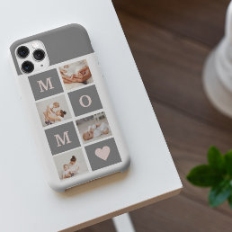 Modern Collage Photo Best Mom  Pink &amp; Grey Gift iPhone 11Pro Max Case