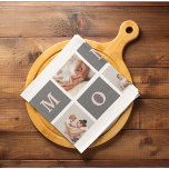 Modern Collage Photo Best Mom  Pink & Grey Gift Kitchen Towel<br><div class="desc">This modern collage photo frame makes for the perfect gift for a special mom in your life. The frame is designed with a pink and grey color scheme, giving it a stylish and contemporary look that is sure to complement any home decor. The collage frame features multiple photo slots, allowing...</div>
