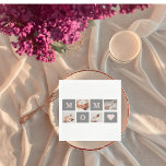 Modern Collage Photo Best Mom  Pink & Grey Gift Napkins<br><div class="desc">This modern collage photo frame makes for the perfect gift for a special mom in your life. The frame is designed with a pink and grey color scheme, giving it a stylish and contemporary look that is sure to complement any home decor. The collage frame features multiple photo slots, allowing...</div>
