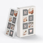Modern Collage Photo Best Mom  Pink & Grey Gift Playing Cards<br><div class="desc">This modern collage photo frame makes for the perfect gift for a special mom in your life. The frame is designed with a pink and grey color scheme, giving it a stylish and contemporary look that is sure to complement any home decor. The collage frame features multiple photo slots, allowing...</div>