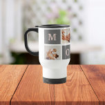 Modern Collage Photo Best Mom  Pink & Grey Gift Travel Mug<br><div class="desc">This modern collage photo frame makes for the perfect gift for a special mom in your life. The frame is designed with a pink and grey color scheme, giving it a stylish and contemporary look that is sure to complement any home decor. The collage frame features multiple photo slots, allowing...</div>