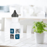 Modern Collage Photo Blue Best Hubby Ever Gift Stainless Steel Water Bottle<br><div class="desc">The "Modern Collage Photo Blue Best Hubby Ever Gift" is a personalized photo gift that showcases a collection of pictures featuring the best moments shared between you and your beloved husband. This particular version features a blue theme, making it a stylish and contemporary addition to any decor.This gift is perfect...</div>