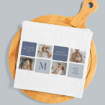 Modern Collage Photo & Blue Happy Fathers Day Gift Kitchen Towel<br><div class="desc">Modern Collage Photo & Blue Happy Fathers Day Gift is a personalized and thoughtful present to celebrate the special man in your life on Father's Day. The gift includes a beautifully designed collage photo frame with space for multiple pictures, allowing you to capture and display your favorite memories with your...</div>